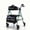 Cyan, variant on Rollator Walker with Seat, Steel Rolling Walker with 360° Steerable Wheels Supports up to 350 lbs, Lightweight Foldable Medical Walker (Green)
