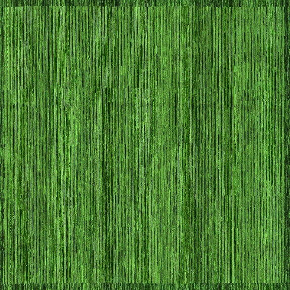 Ahgly Company Indoor Square Abstract Green Modern Area Rugs, 4' Square