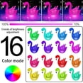thumbnail image 3 of MesaSe Solar Floating Pool Lights Flamingo Floating Light Glow Inflatable Pool Light 16 RGB Light Colors Timers and 4 Mode IP68 Waterproof LED Lights for Pool Party Pond Garden Decoration, 3 of 10