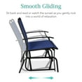 thumbnail image 3 of Best Choice Products 2-Person Outdoor Swing Glider, Steel Patio Loveseat, Bench Rocker w/ Armrests - Navy/Black, 3 of 8