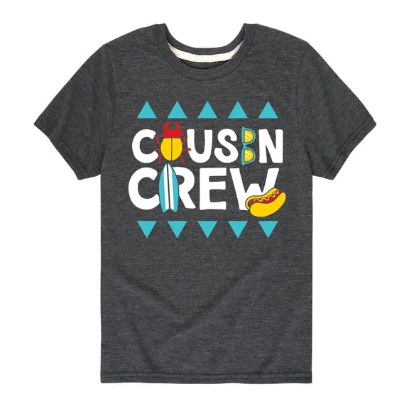 Instant Message - Cousin Crew Summer Design Short Sleeve Graphic T-Shirt