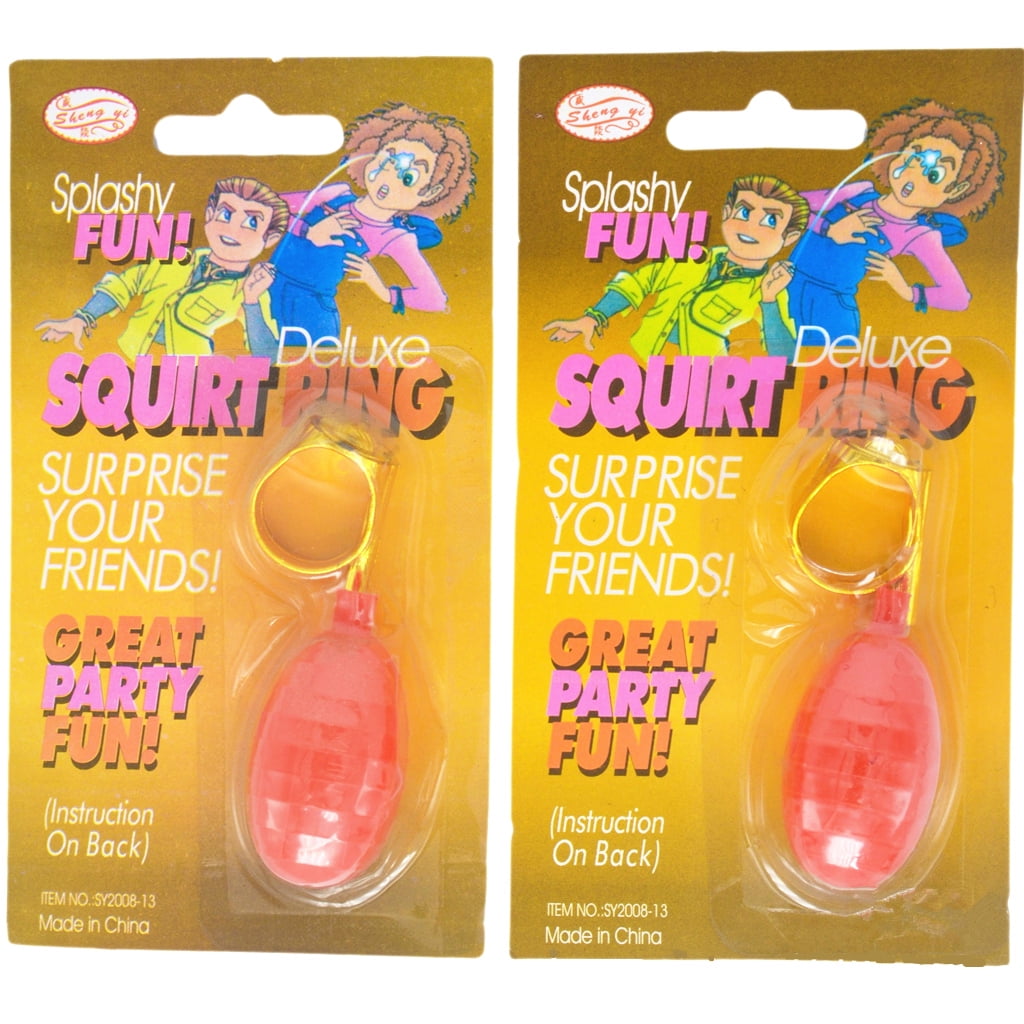 Water Squirt Ring Practical Joke Funny Prank Trick Party Bag Stocking Filler Kid 