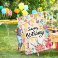 thumbnail image 3 of Happy Birthday House Flag 28 x 40 Inch Double Sided Burlap Spring Summer Colorful Party Decor Balloons Candles Cupcakes Festive Large Yard Flag Holiday Seasonal Outdoor Outside Decoration, 3 of 6