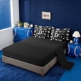 thumbnail image 3 of Erosebridal Kawaii Soccer Pattern Kids 7 Pieces Bedding Comforter Set,Letter D Monogrammed Full Bedding Set For Boys Teens,Reversible Black, 3 of 7