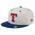 thumbnail image 3 of Men's New Era Cream/Royal Texas Rangers Two-Tone Corduroy 59FIFTY Fitted Hat, 3 of 6