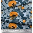 thumbnail image 3 of Soimoi Crepe Silk Fabric Cartoon & Camouflage Printed Craft Fabric by the Yard 42 Inch Wide, 3 of 3