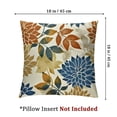 thumbnail image 4 of Blue Orange Yellow Pillow Covers Fall Colored Modern Dahlia Floral Print Decorative Rectangle Throw Pillow Covers Outdoor Farmhouse Cushion Case for Couch Sofa Bed Decor, 4 of 7
