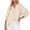 Beige, variant on LIUJUNSHOP Womens Casual Button V Neck Long Sleeve Shirts Oversized Solid Blouses Tops