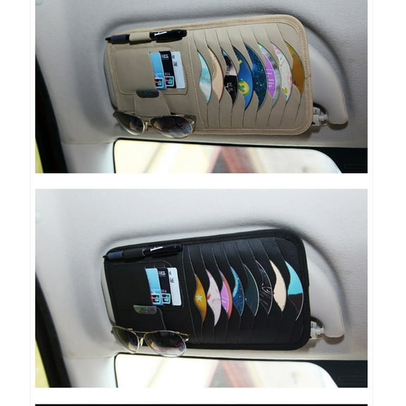HONITANO Multipurpose Auto Visor Organizer for Driving In Car Organization 1Pack Beige 11.8x6.3x0.2in