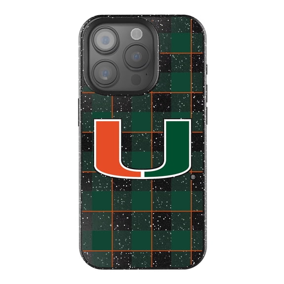 Keyscaper Miami Hurricanes Plaid Bling iPhone Case