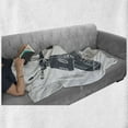 thumbnail image 6 of Motorcycle Soft Flannel Fleece Throw Blanket, Sketch Scooter with to Travel is to Live Words Hand Drawn Design, Cozy Plush for Indoor and Outdoor Use, 50" x 60", Dark Bluegrey and White, by Ambesonne, 6 of 6