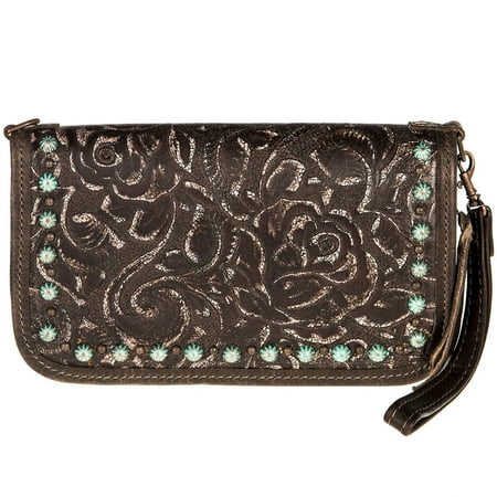 NRS Womens Double J Vintage Rose Clutch Organizer Navy