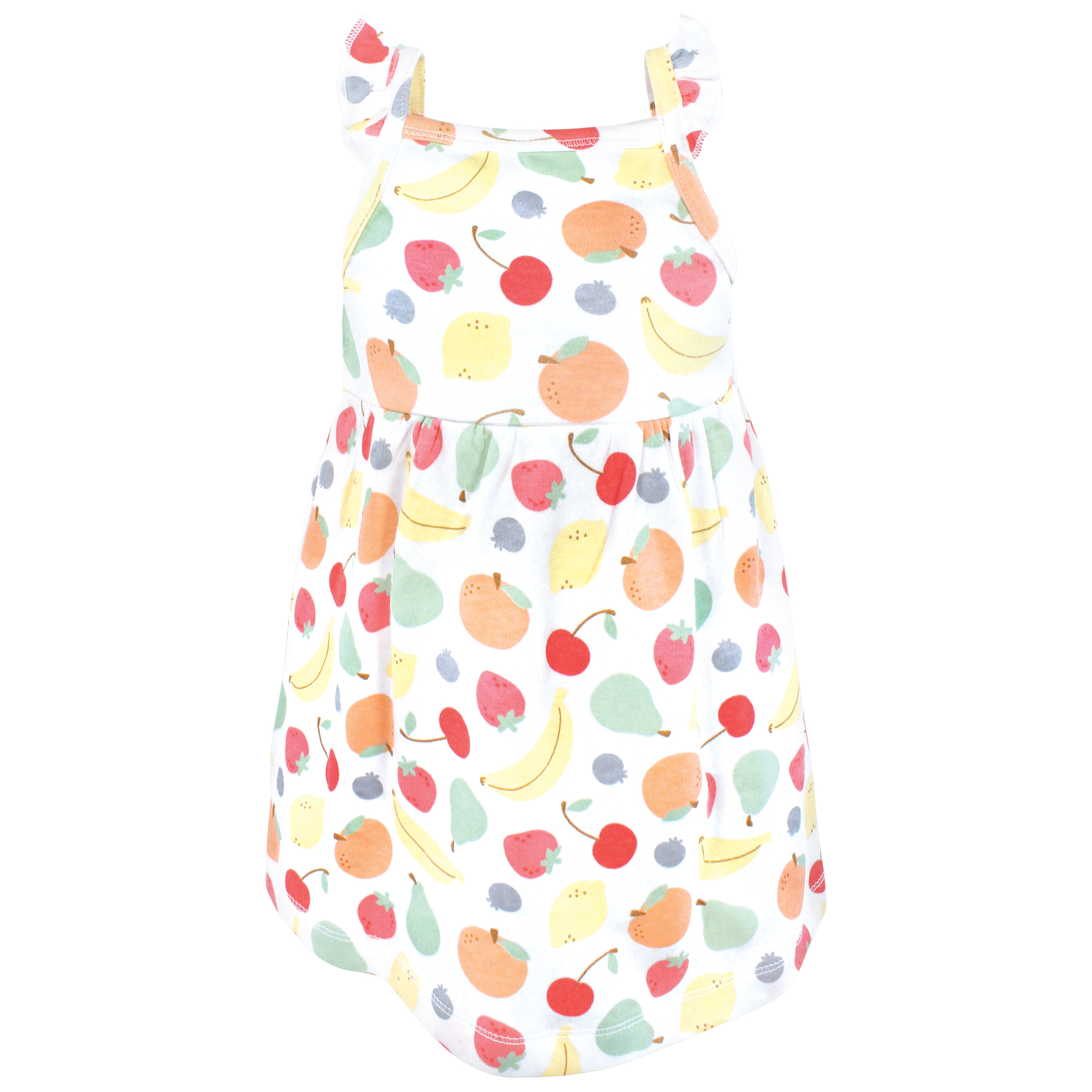 Hudson Baby Girls Cotton Dresses, Cutie Fruit, 3-6 Months
