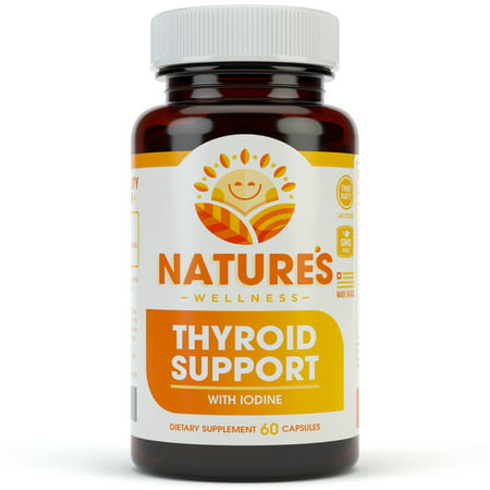 Thyroid Support Complex With Iodine For Energy Levels, Weight Loss, Metabolism, Fatigue & Brain Function - Natural Health Supplement Formula: L-Tyrosine, Selenium, Kelp, Bladderwrack, Ashwagandha,