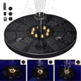 thumbnail image 5 of XHX Upgraded Solar Water Fountain with 3W LED Light - Solar Powered Fountain with 8 Water Styles - Solar Powered Floating Fountain for Birdbath, Garde_Perfect Gift, 5 of 5