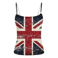thumbnail image 4 of Womens Workout Tops Patriotic Britain Print Tank Sleeveless Fashion Out Couple Shirts,Red,XL, 4 of 4