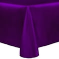 thumbnail image 1 of Ultimate Textile (2 Pack) Reversible Shantung Satin - Majestic 70 x 104-Inch Oval Tablecloth - for Home Dining Tables, Plum, 1 of 4