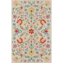 Momeni Casual Rectangle Area Rug, Ivory, 3'9" X 5'9"