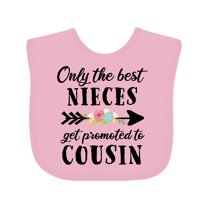 Inktastic Only the Best Nieces Get Promoted to Cousin Boys or Girls Baby Bib