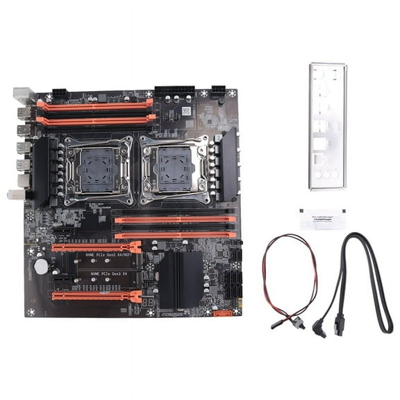 X99 Dual CPU Motherboard  Cable Switch Cable Baffle Thermal Grease LGA 2011 DDR4 Support 2011-V3 Motherboard