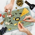 thumbnail image 4 of Zodiac Cutting Board, Wheel of Horoscope on the Distressed Backdrop Cosmos Occult Print Art, Decorative Tempered Glass Cutting and Serving Board, Large Size, Brown Beige, by Ambesonne, 4 of 5