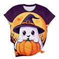 thumbnail image 6 of Women's Cute Ghost Pumpkin Graphic Tees Funny Halloween Shirts Crewneck Short Sleeve T-Shirts Casual Fall Holiday Festive Tops for Women, 6 of 6