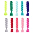 thumbnail image 2 of Sonducket Extensiones de cabello de colores, peluca bonita exquisita reutilizable, trenzas sintéticas resistentes al calor, accesorios de peluquero, Accesorio para el cabello Rosa roja Sonducket AP012968-10, 2 of 6