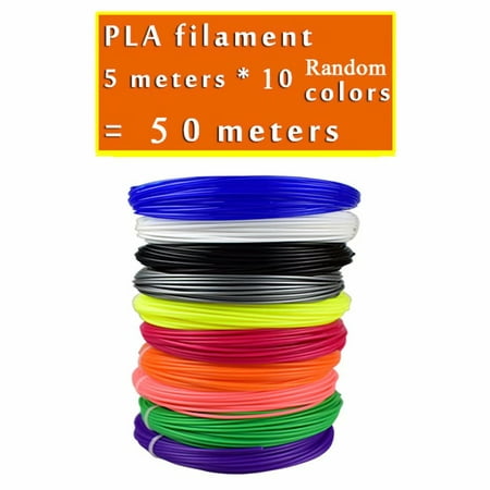 SJLERST Filament de stylo 3D PLA, 10 couleurs, stylo 3D et stylo  d'impression 3D, 5m