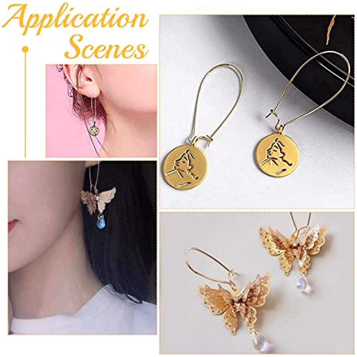 100pcs Plated Earring Hooks Kidney Earring Ear Wires Findings Diy Jewelry  Making | eBay