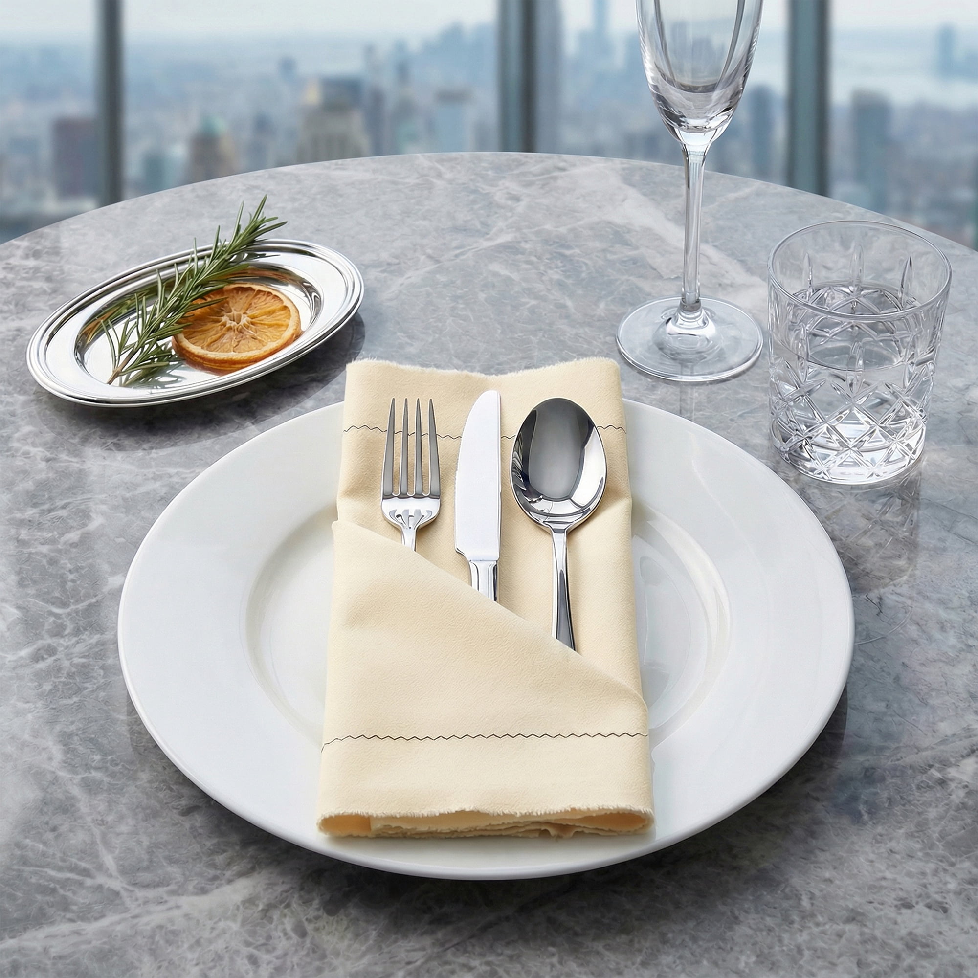 Unique Bargains 12Pcs Washable Reusable Home Cloth Napkins Light Gray 18x18inch