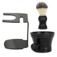 thumbnail image 2 of Kit de Brosse à Raser Support de Brosse Ensemble de Brosses à Raser Multifonction Noir ABS + Nylon, 2 of 8
