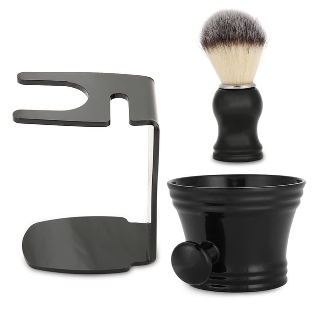 Kit de brochas de afeitar, herramienta de afeitado 3 en 1 para hombres, kit de afeitado para hombres, diseño fácil de usar
