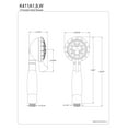 thumbnail image 2 of Kingston Brass K411A1 Kaiser 4-Function Hand Shower, Polished Chrome, 2 of 2