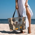 thumbnail image 6 of Daiia Adorable Llama In Flowers Beach Travel Bag - Water-Resistant Beach Bag, Lightweight Tote with 7 Pockets for Women and Men - Gym,Pool,Camping,Reusable Grocery Bag, 6 of 7