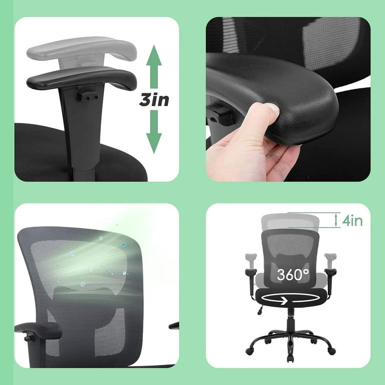 Mesh Desk Chairs Big and Tall Office Chair Ergonomic Computer