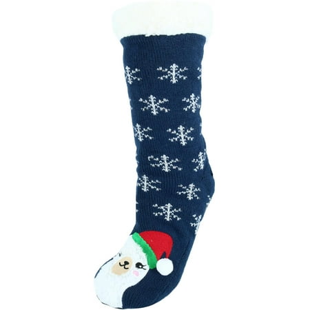 

CTM Christmas Knit Sherpa Lined Slipper Socks (Women)