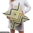 thumbnail image 4 of Ambesonne Ethnic Fabric by the Yard Upholstery, Chevron Waves Tribal, 5 Yards, Yellow Black and White, 4 of 4