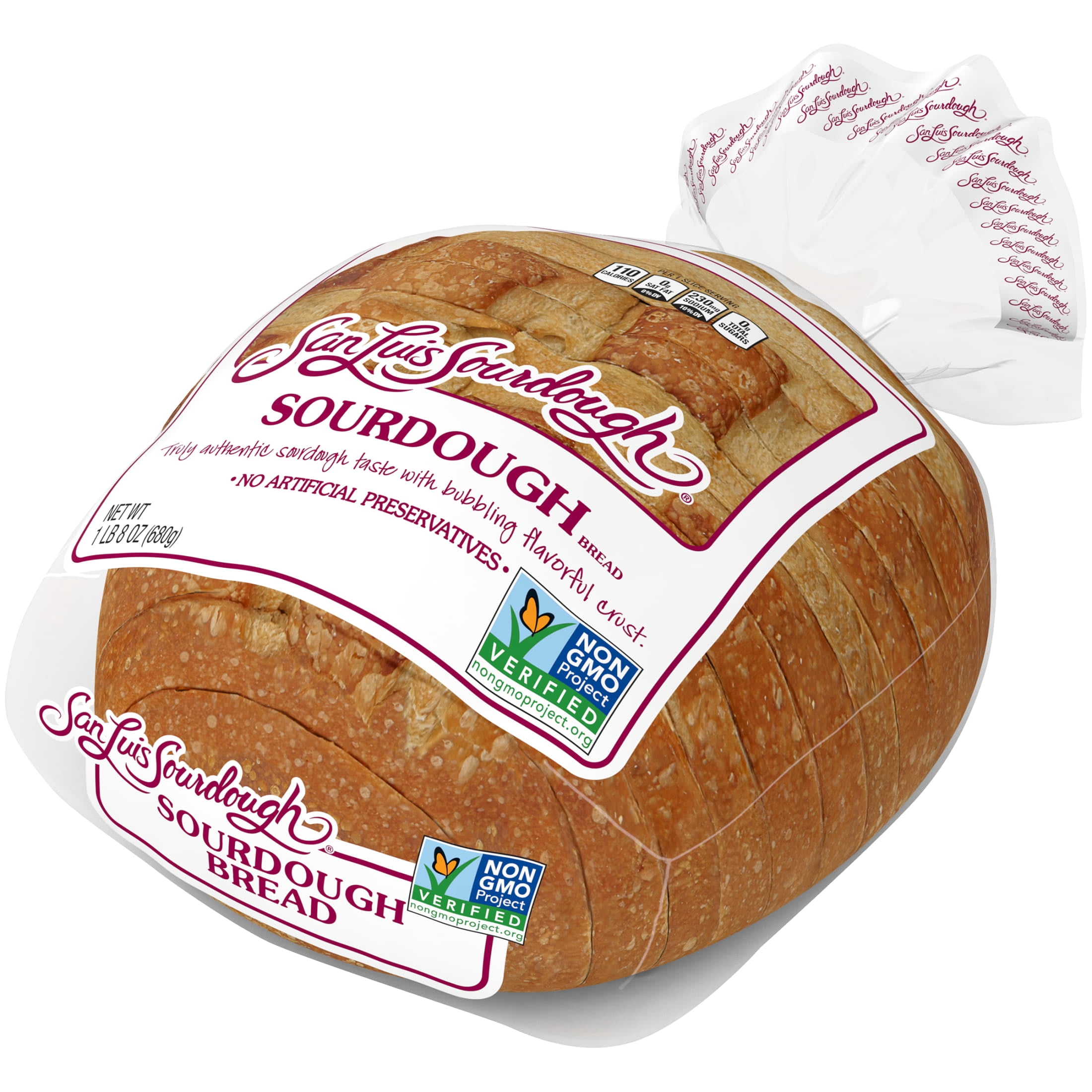 San Luis Sourdough Plain Sourdough Bread, 24 oz, Sourdough Bread, Bag