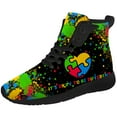 thumbnail image 5 of Aidianart Womens Autism Awareness High Top Sneakers High Top Shoes Size 12, 5 of 5