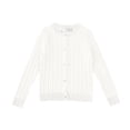 thumbnail image 3 of NIEWTR Toddler Boys & Girls Crewneck Sweater Cardigan Kids Long Sleeve Button Knit Tops Outwear2t 3t 4t 5t 6t 7t(A-White,10-11 Years), 3 of 5
