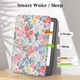 thumbnail image 4 of MonsDirect Case for 6" Kindle Paperwhite 5th/6th/7th Generation 2012-2016,Soft PU Leather Case with Auto Sleep/Wake & Hand Strap for 6 inch Kindle Paperwhite 5th/6th/7th Generation, Floral, 4 of 7