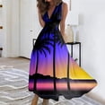 thumbnail image 2 of Robes d'Été pour Femmes Colorées, Fluides, Décontractées, Sans Manches, Robes Maxi, Tenue de Plage Hawaïenne avec Encolure en V, 2 of 5