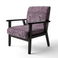 thumbnail image 3 of Designart "Pink and Black Leopard " Upholstered Cabin & Lodge Accent Chair and Arm Chair, 3 of 5
