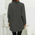 thumbnail image 4 of Womens Fuzzy Fleece Pullover - Turtleneck Sweatshirt for Women Casual Travel Winter Warm Fleece Lined Long Sleeve Shirts with Pockets, 4 of 8