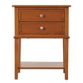 thumbnail image 3 of Pemberly Row Contemporary Manufactured Wood 2 Drawer Nightstand in Oak, 3 of 7