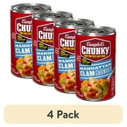 (4 pack) Campbell's Chunky Soup, Ready to Serve Manhattan Clam Chowder, 18.8 oz Can