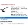 thumbnail image 2 of Right Passenger Side Hood Hinge - Compatible with 2011 - 2018 Ram 3500 2012 2013 2014 2015 2016 2017, 2 of 2