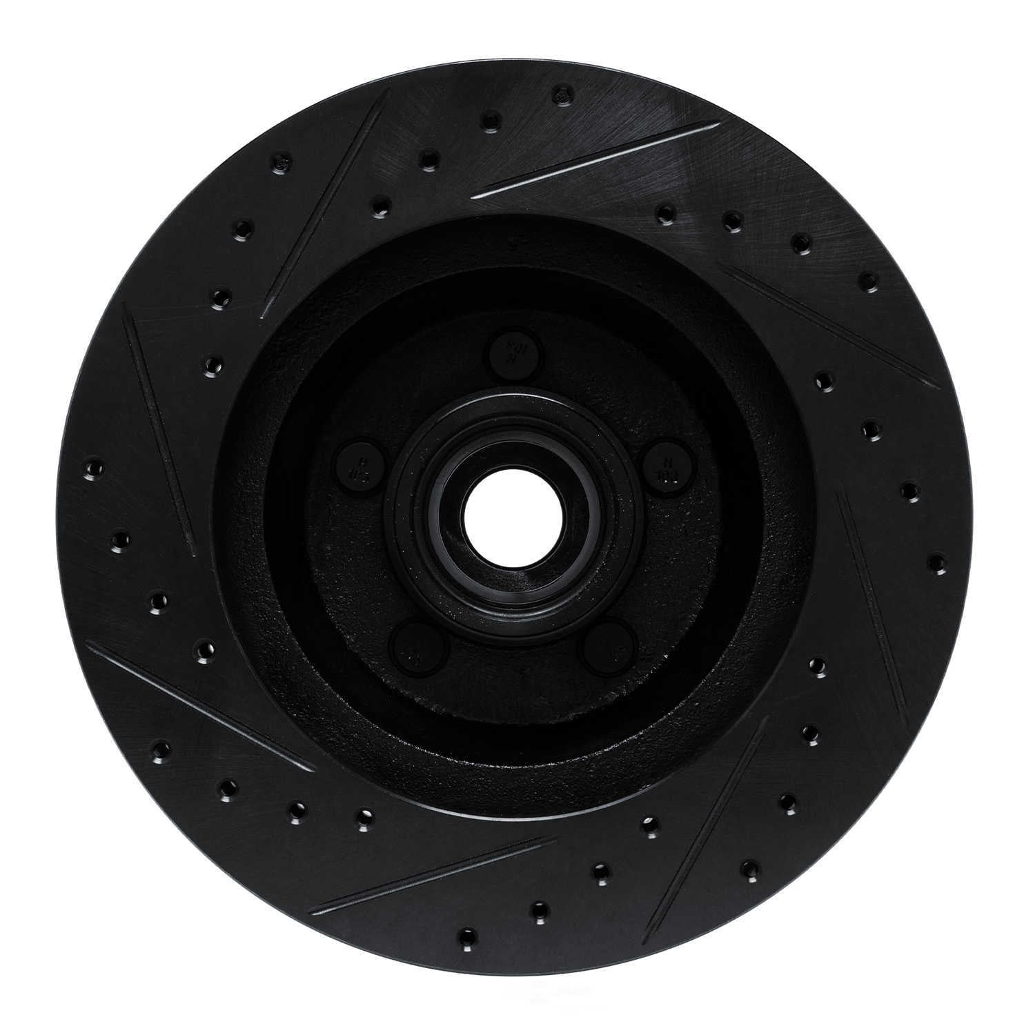 Dynamic Friction Company 633-39027R DFC Brake Rotor - Drilled And Slotted - Black