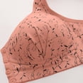 thumbnail image 6 of Qwertyu Daisy Bras for Seniors, Front Snap Closure Wireless Bra, Breathable Cotton Full Coverage Comfort Bra for Older Women, No Underwire Pink 42, 6 of 6