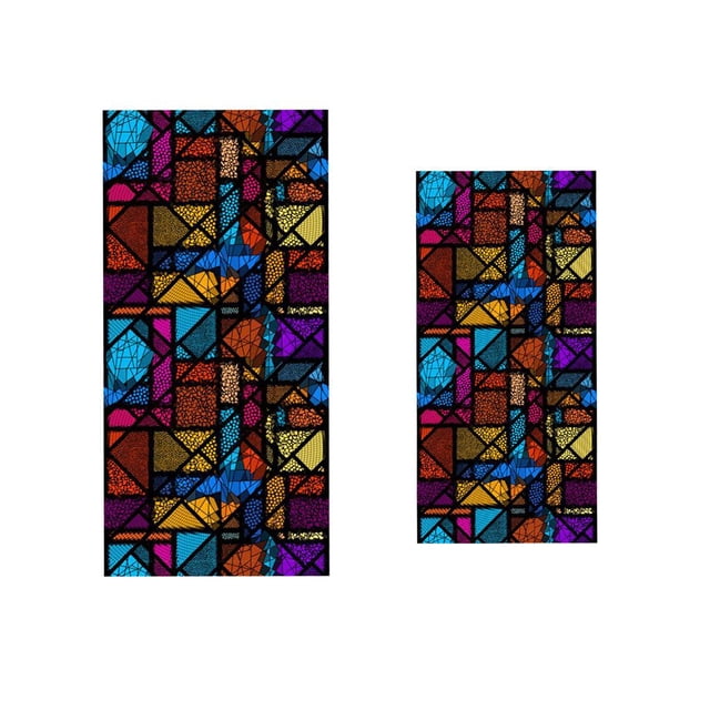 2 Piezas 3D Etiqueta Engomada de Privacidad Cristal Ventana Película Electrostática Impermeable